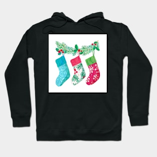 Pretty Family Christmas Stockings Hoodie